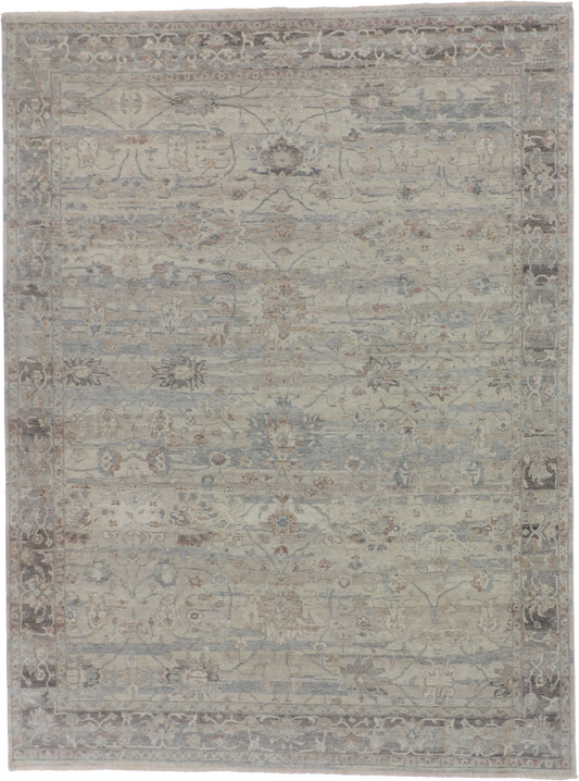 W 9 L 11.10 Ziegler Vintage 100% Wool Hand-Woven All-Over Design - 66123