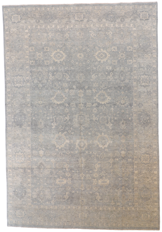 W 9.7 L 13.11 Mahal 100% Wool Hand-Woven Vintage - 66125