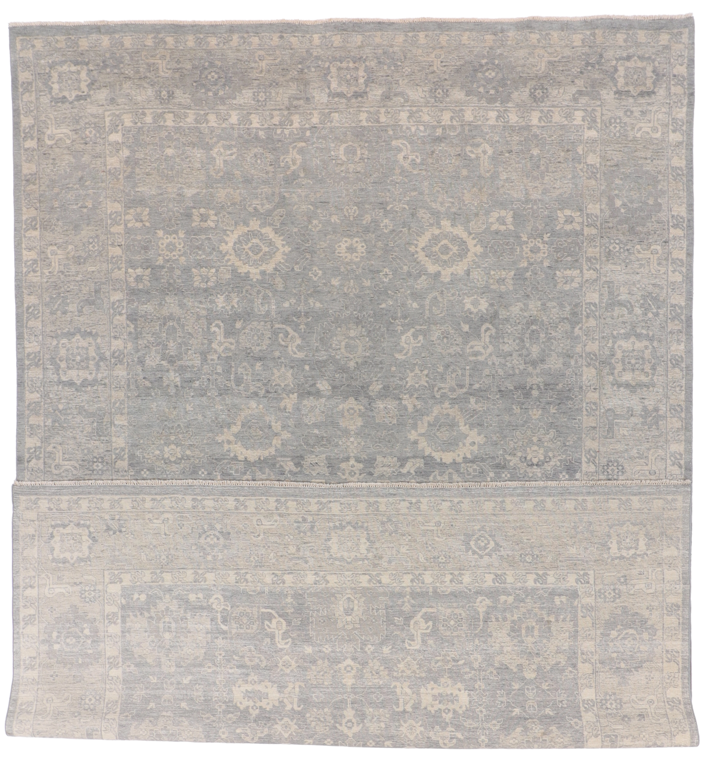 W 9.7 L 13.11 Mahal 100% Wool Hand-Woven Vintage - 66125