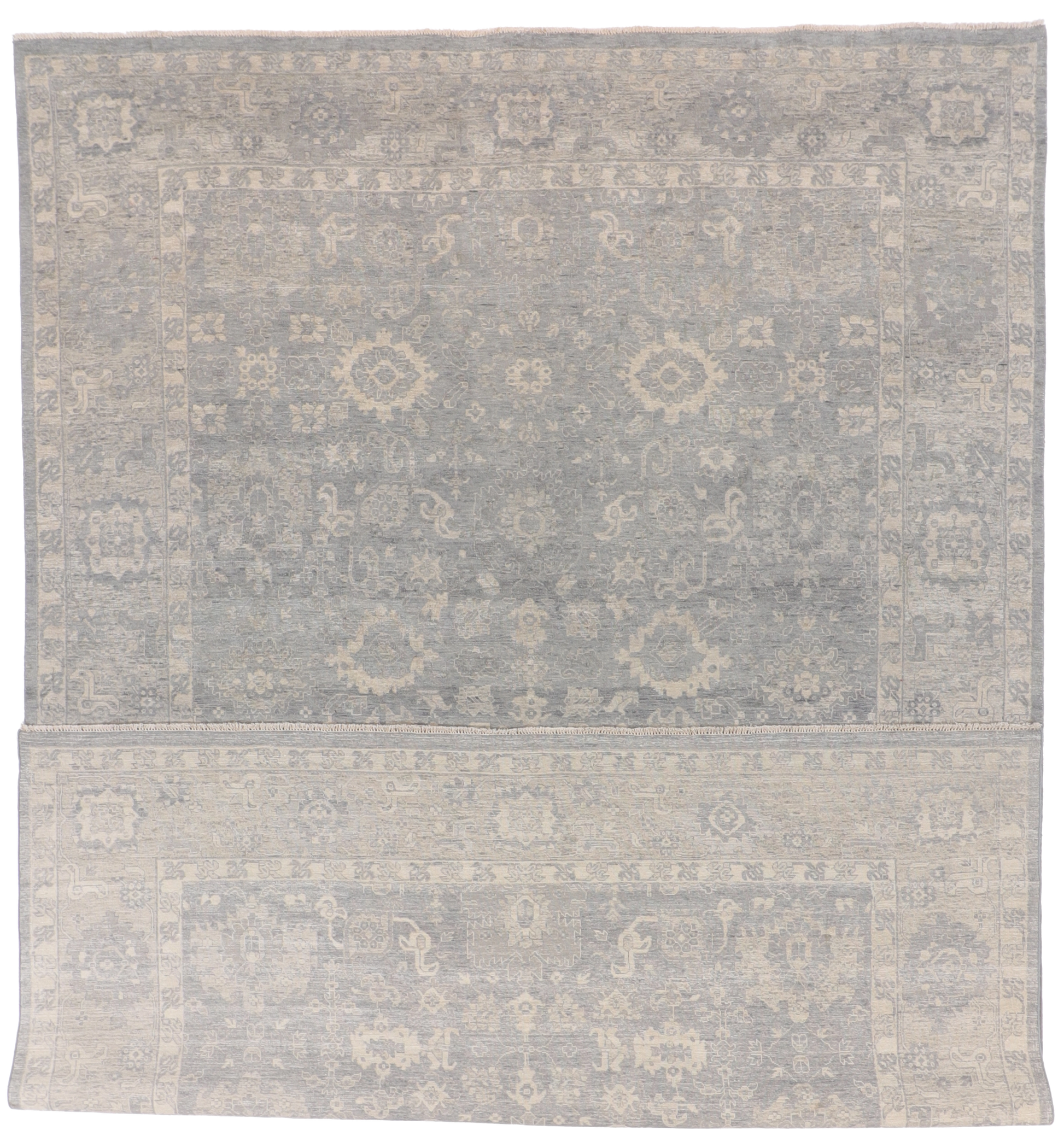 W 9.7 L 13.11 Mahal 100% Wool Hand-Woven Vintage - 66125