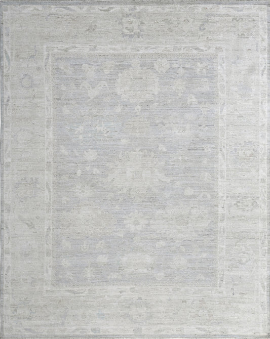 W 7.11 L 9.9 Oushak 100% Wool Hand-Knotted Pile Rug - 66130