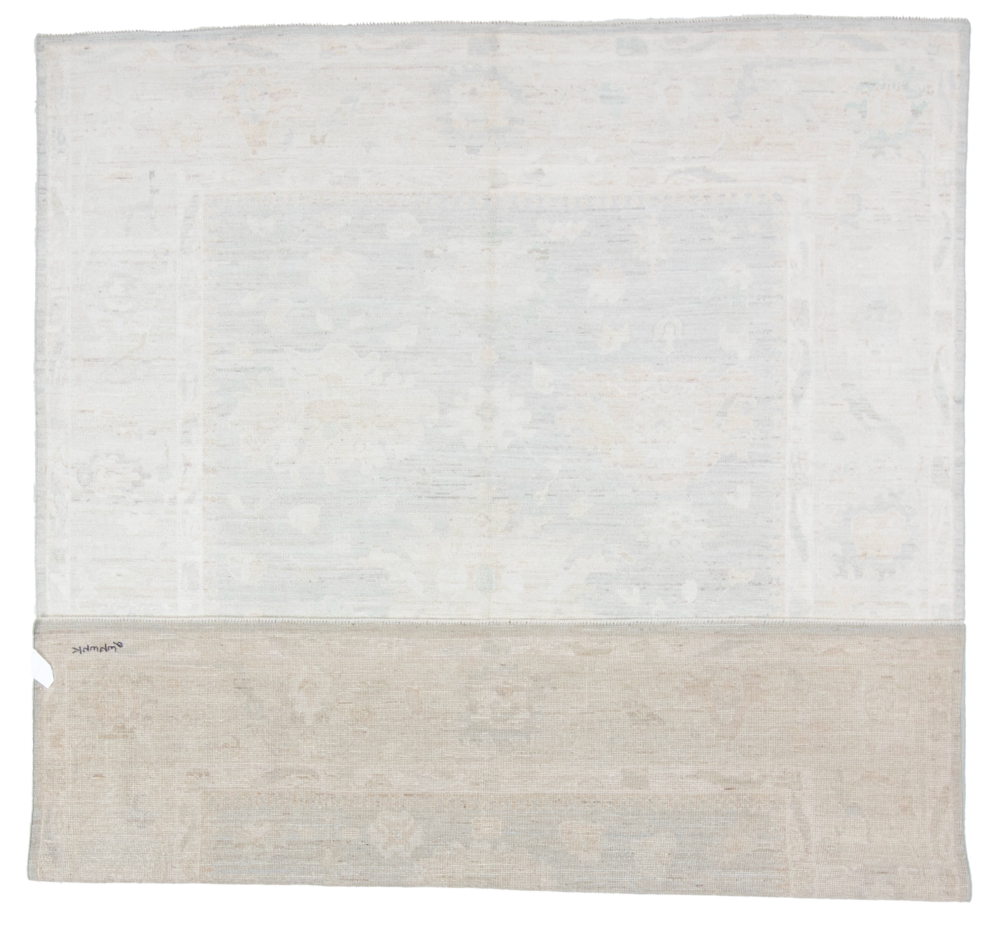 W 7.11 L 9.9 Oushak 100% Wool Hand-Woven All-Over Design - 66130