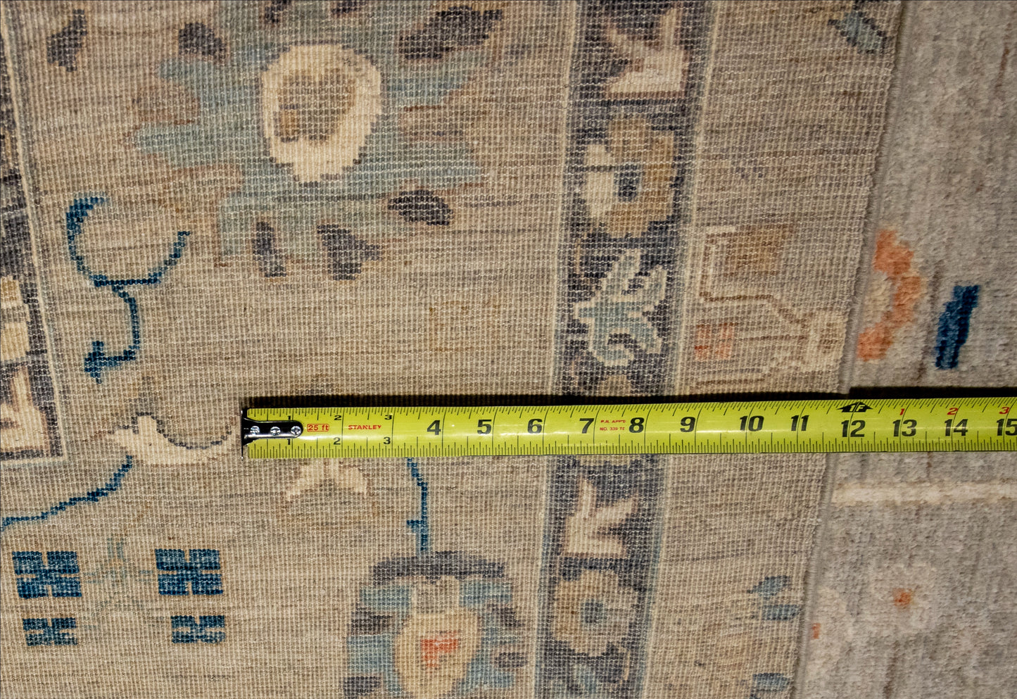 W 9 L 11.9 Oushak 100% Wool Hand-Woven All-Over Design - 66131