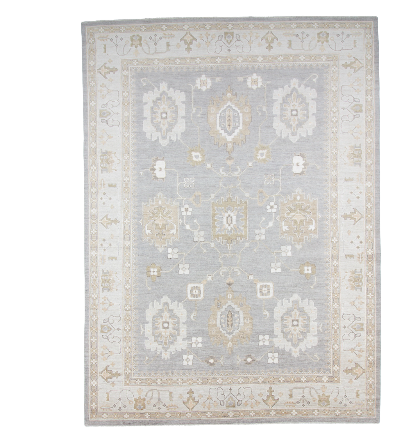 W 10.1 L 13.9 Oushak 100% Wool Hand-Woven - 66142