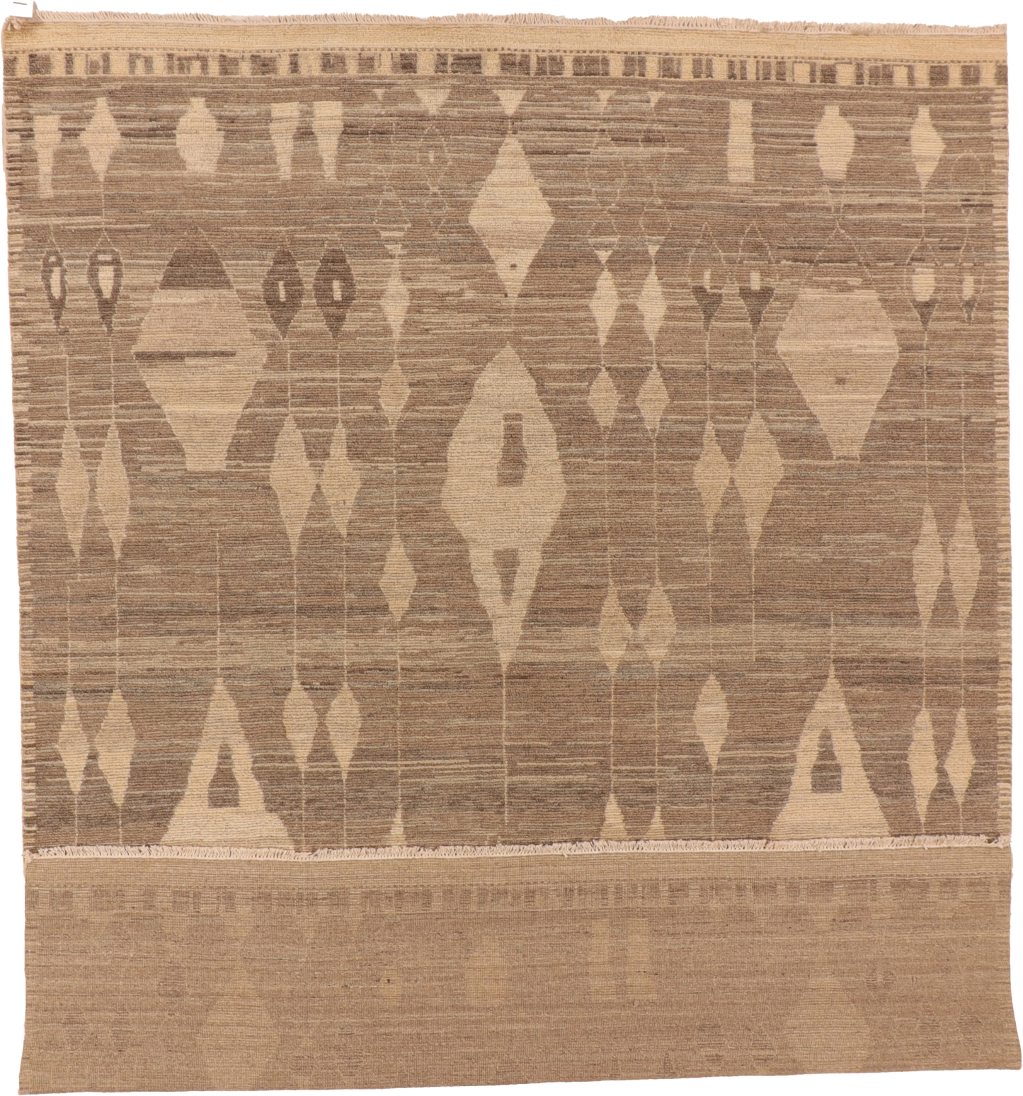W 9.2 L 12.3 Moroccan 100% Wool Hand-Woven All-Over Design - 66150
