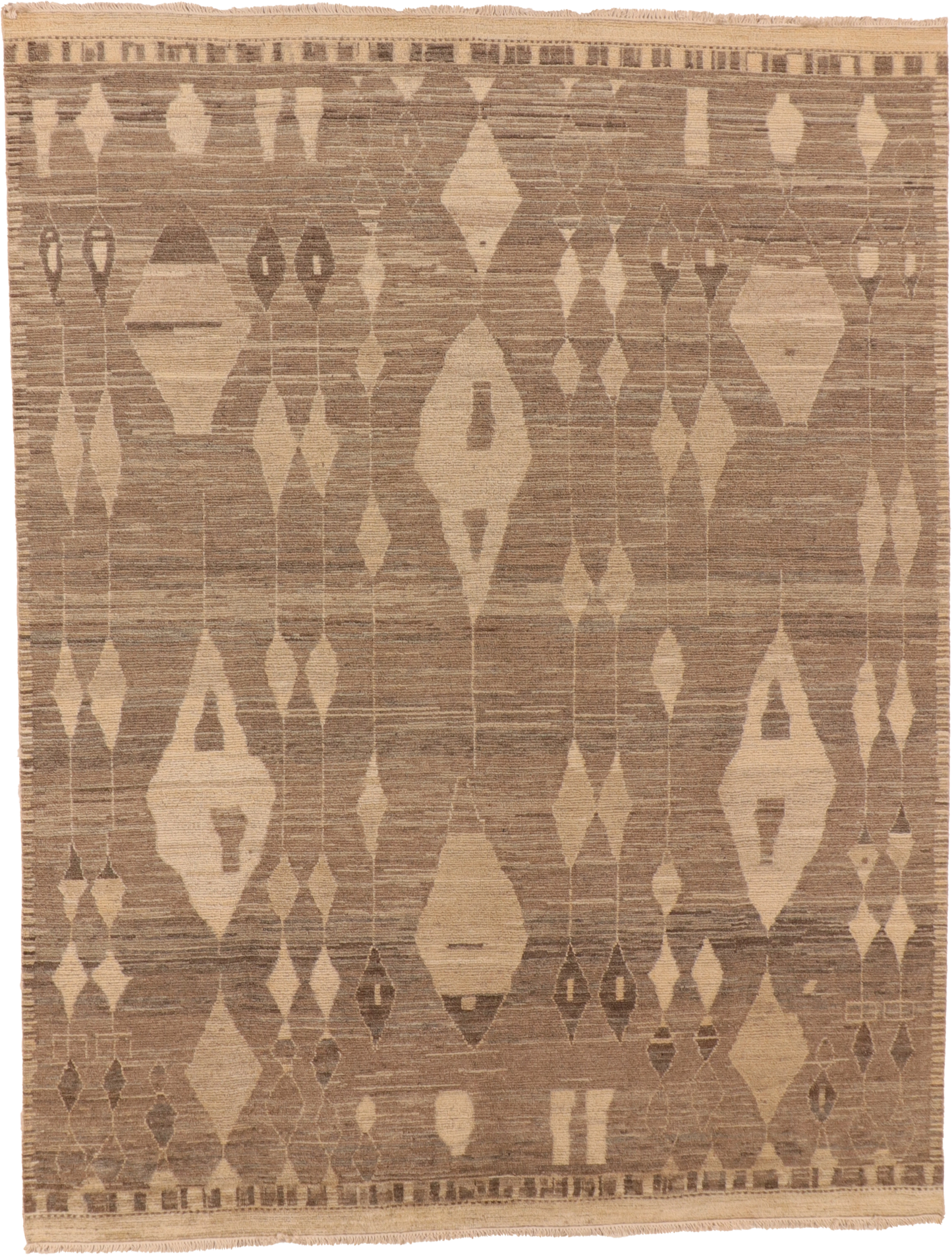 W 9.2 L 12.3 Moroccan 100% Wool Hand-Woven All-Over Design - 66150