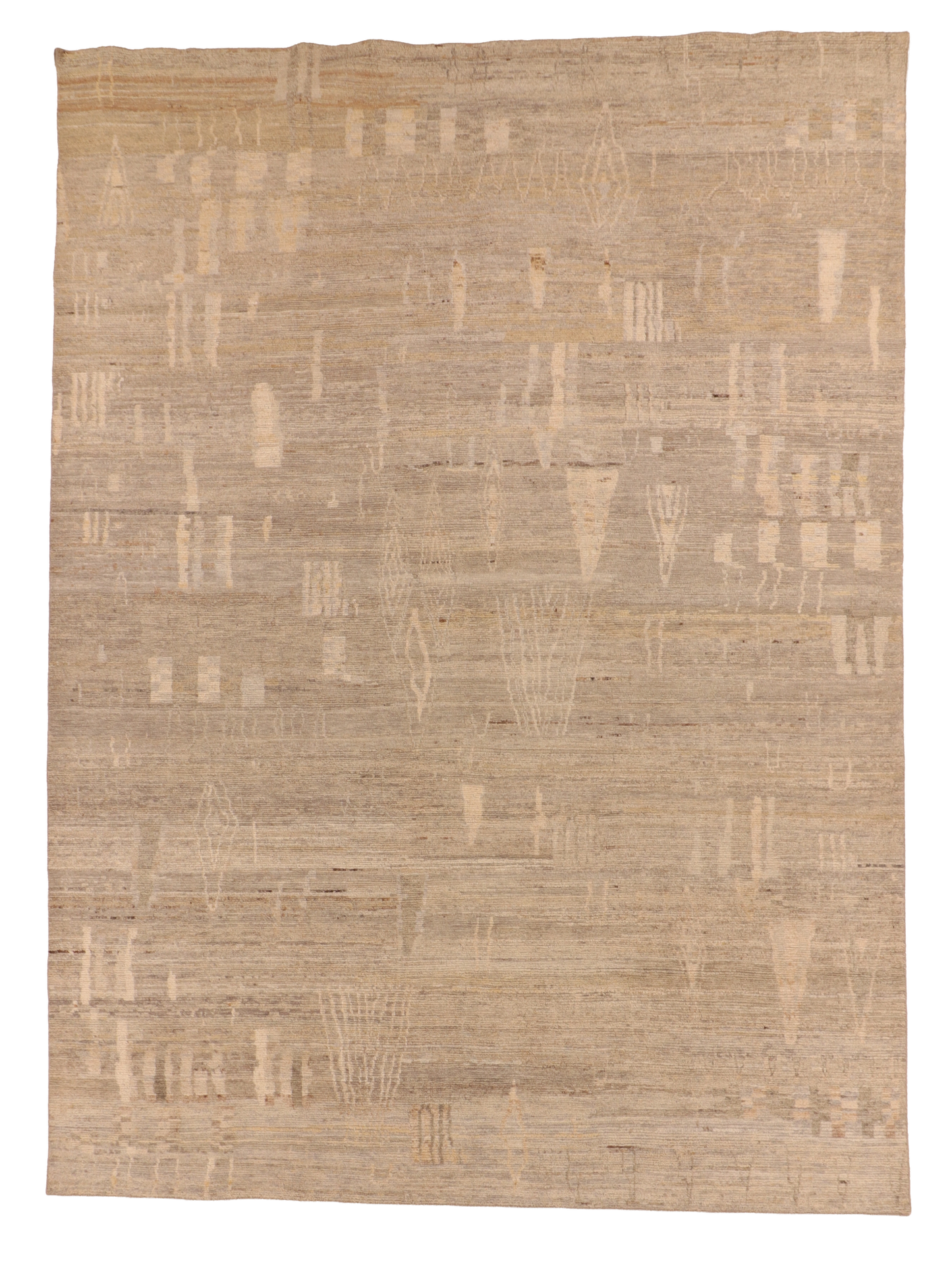 W 10 L 13.11 Moroccan 100% Wool Hand-Woven All-Over Design - 66154