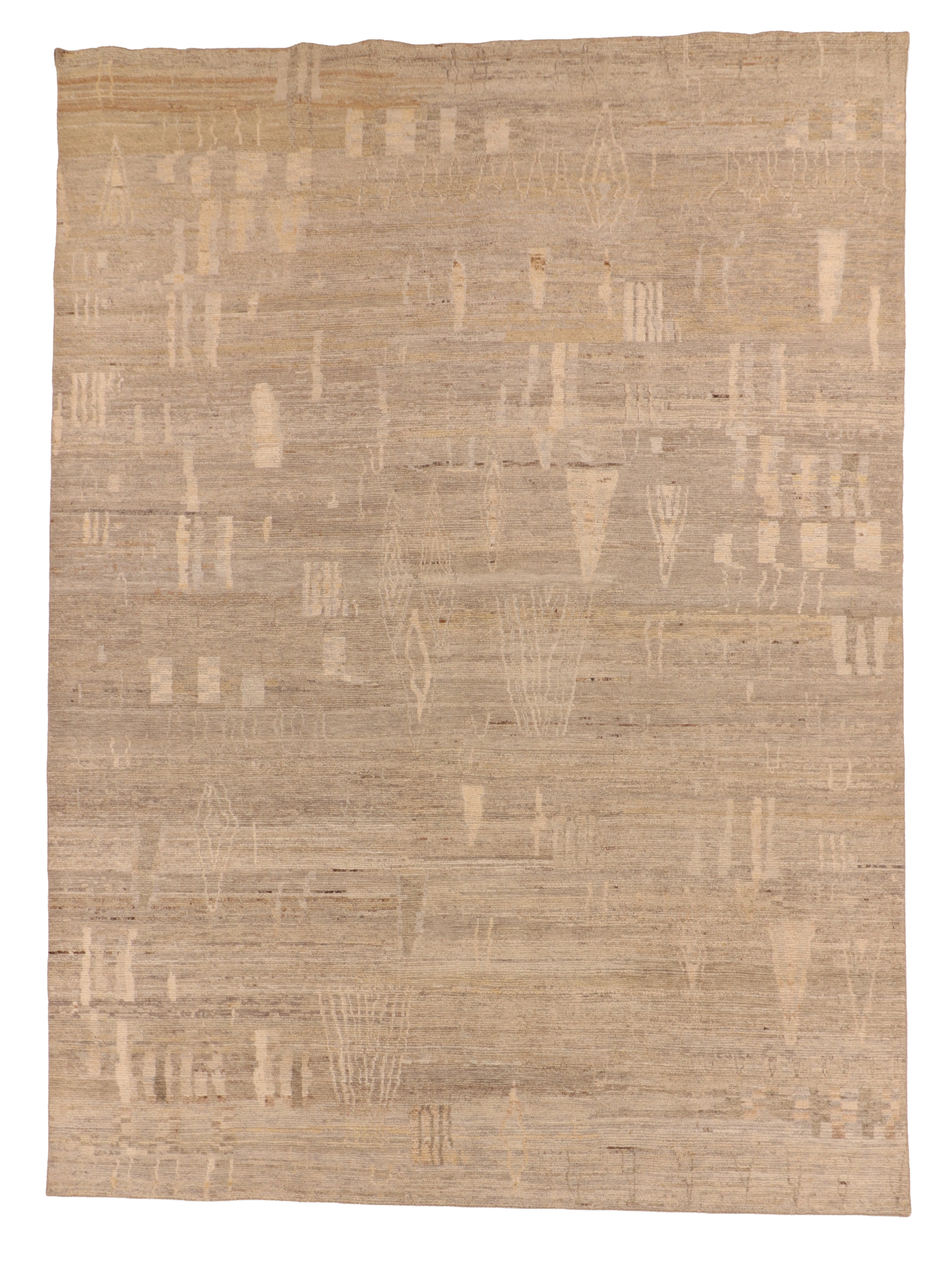 W 10 L 13.11 Moroccan 100% Wool Hand-Woven All-Over Design - 66154