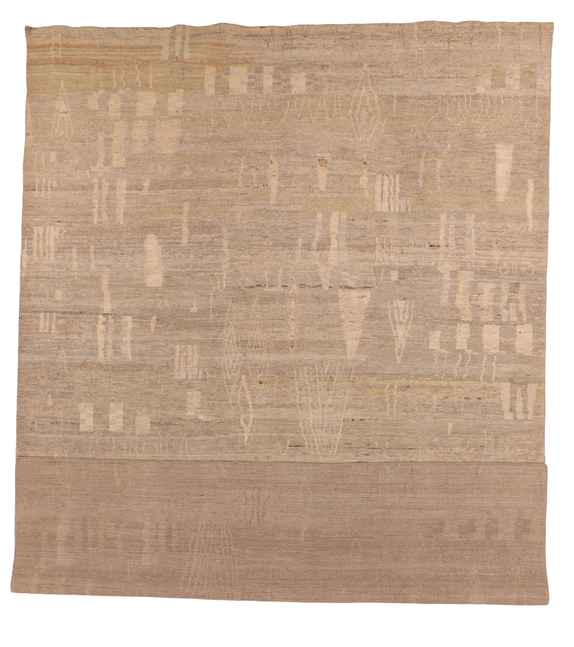 W 10 L 13.11 Moroccan 100% Wool Hand-Woven All-Over Design - 66154