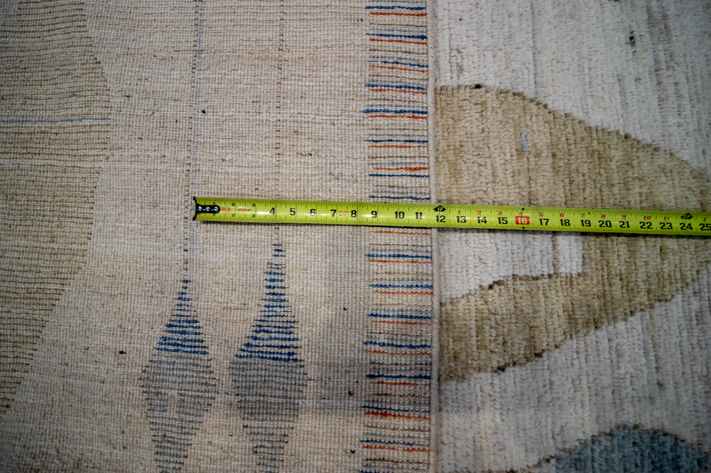 W 10.1 L 14.2 Moroccan 100% Wool Hand-Woven All-Over Design - 66161