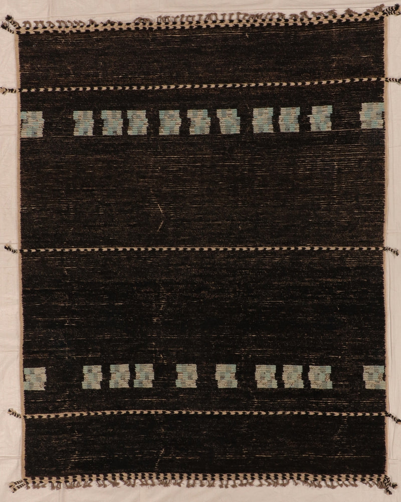 W 8.1 L 10.1 Moroccan 100% Wool Hand-Woven All-Over Design - 66173