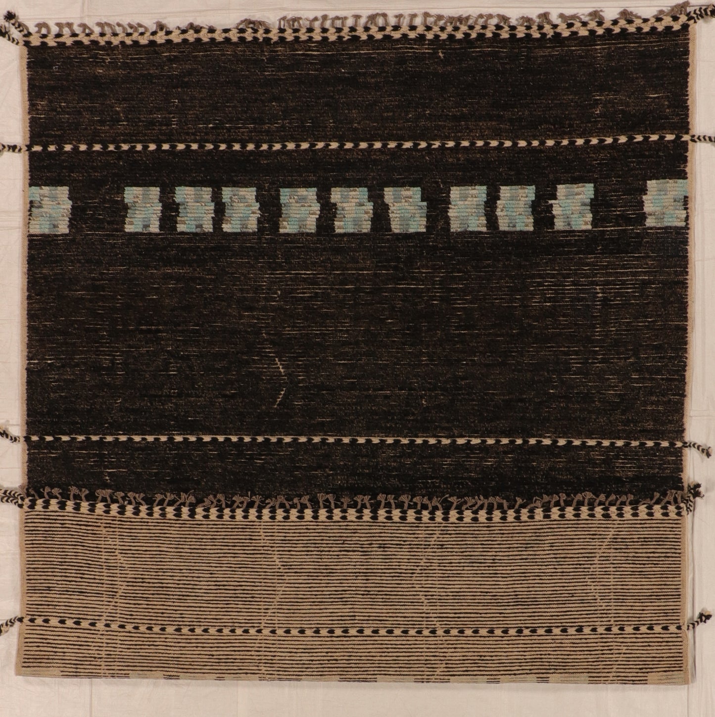 W 8.1 L 10.1 Moroccan 100% Wool Hand-Woven All-Over Design - 66173