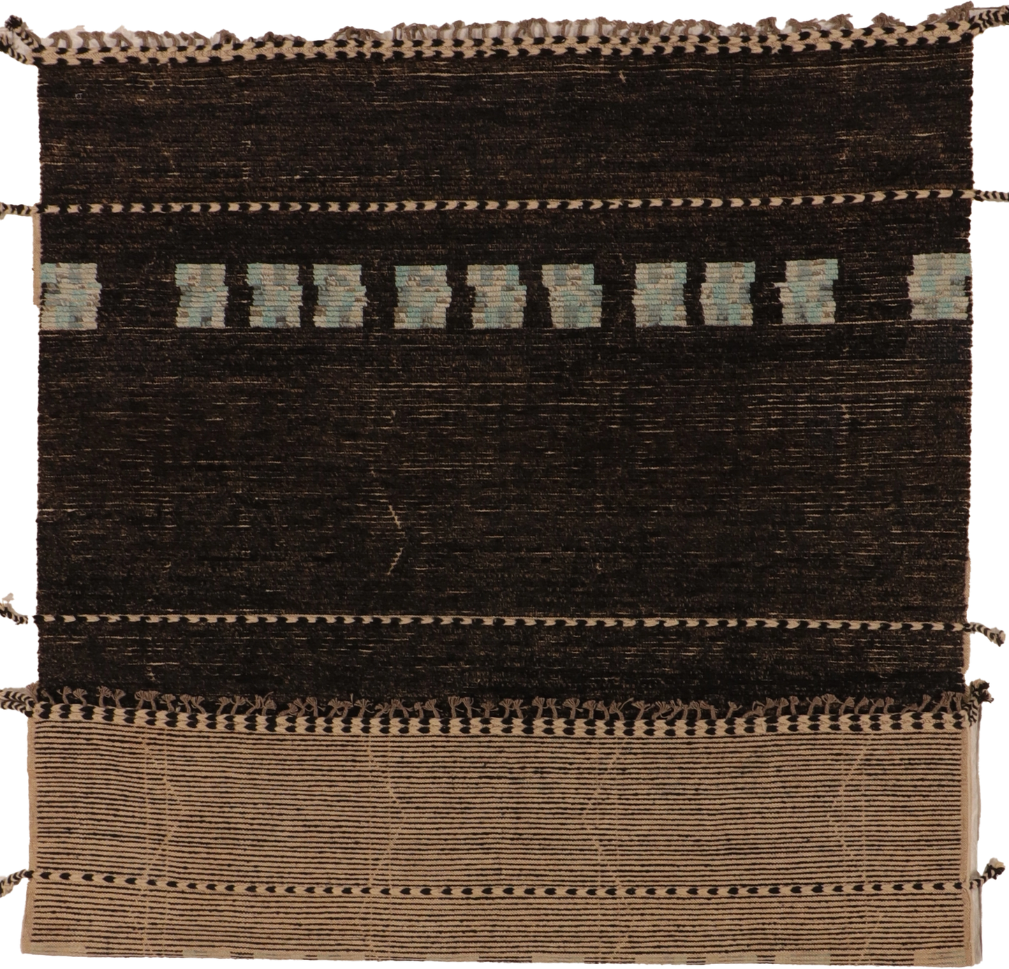 W 8.1 L 10.1 Moroccan 100% Wool Hand-Woven All-Over Design - 66173
