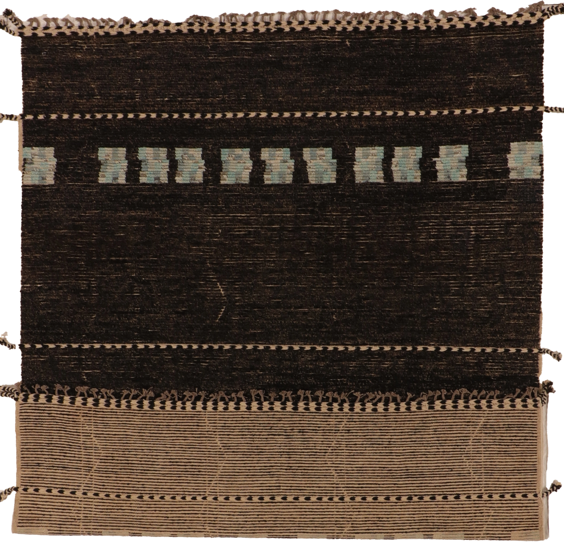 W 8.1 L 10.1 Moroccan 100% Wool Hand-Woven All-Over Design - 66173
