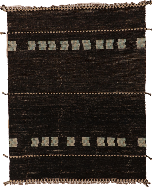 W 8.1 L 10.1 Moroccan 100% Wool Hand-Woven All-Over Design - 66173