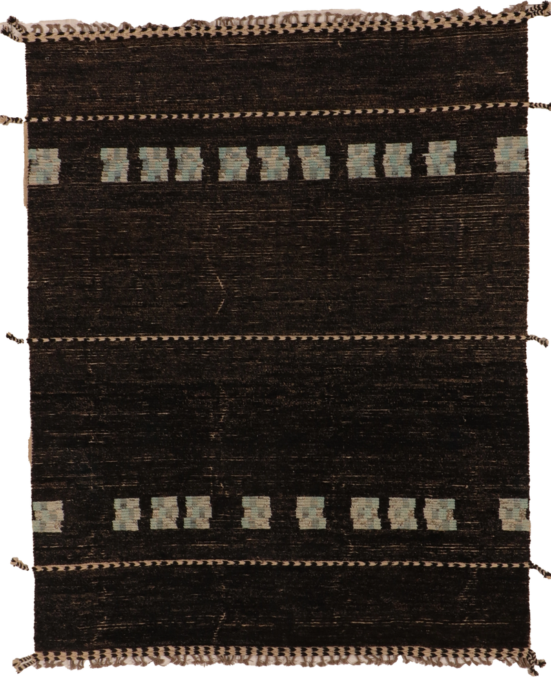 W 8.1 L 10.1 Moroccan 100% Wool Hand-Woven All-Over Design - 66173