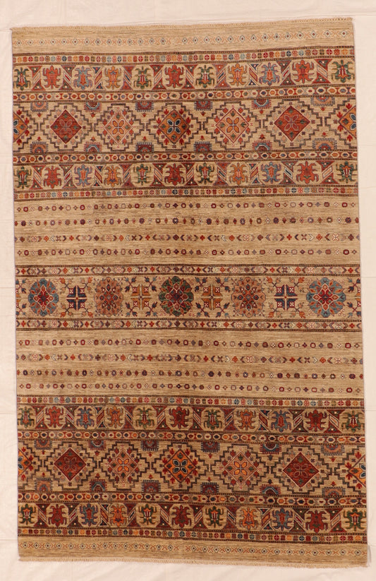 W 6.7 L 10 Baluch 100% Wool Hand-Knotted Pile Rug - 66180