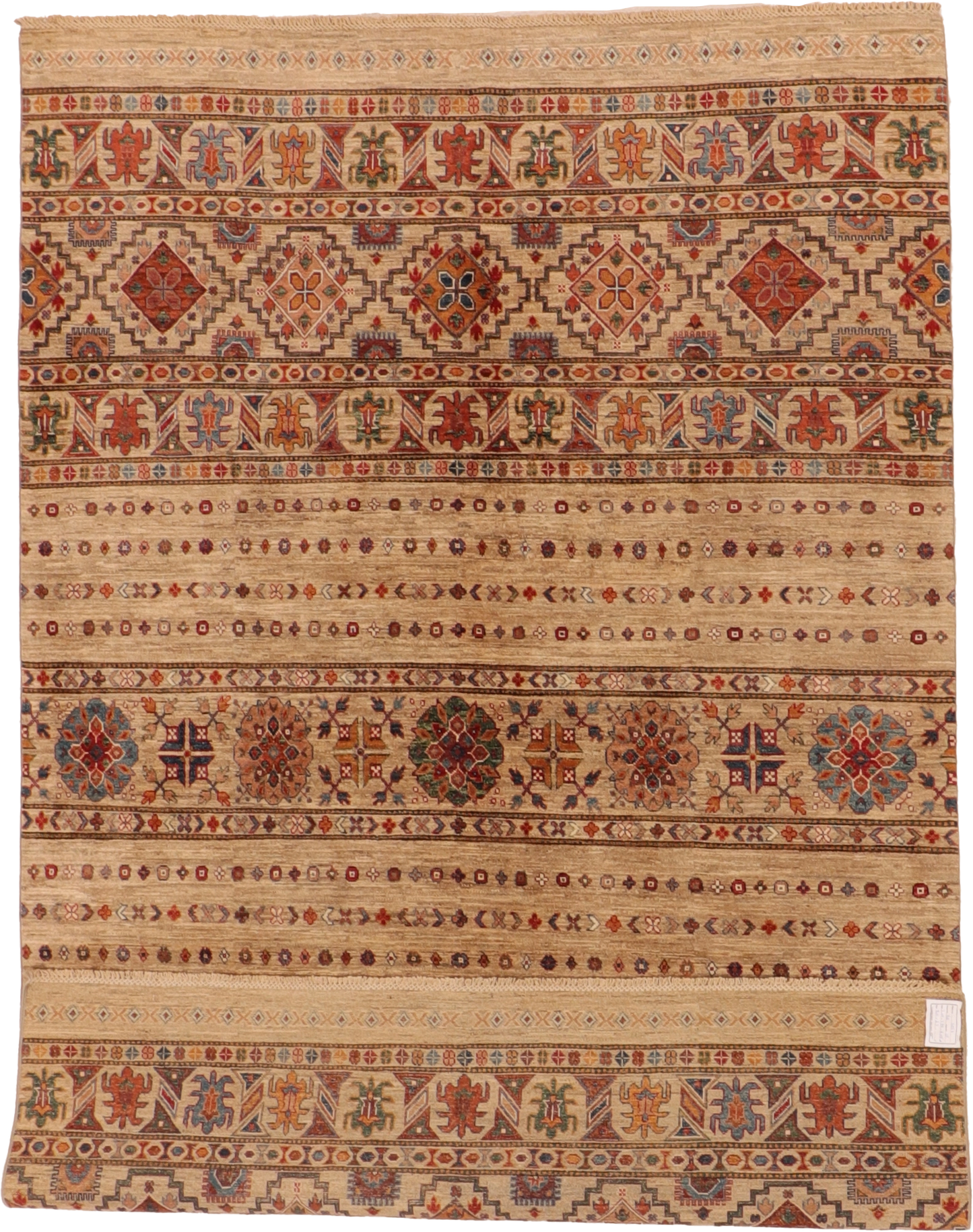 W 6.7 L 10 Baluch 100% Wool Hand-Woven All-Over Design - 66180