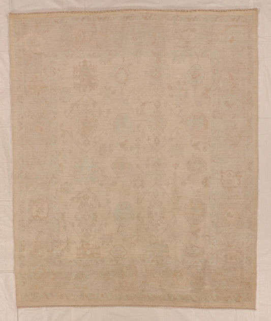 W 8 L 9.8 Oushak 100% Wool Hand-Knotted Pile Rug - 66210
