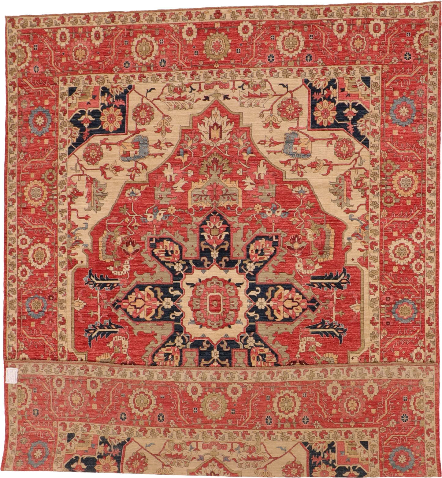 W 9 L 11.11 Serapie 100% Wool Hand-Woven All-Over Design - 66213