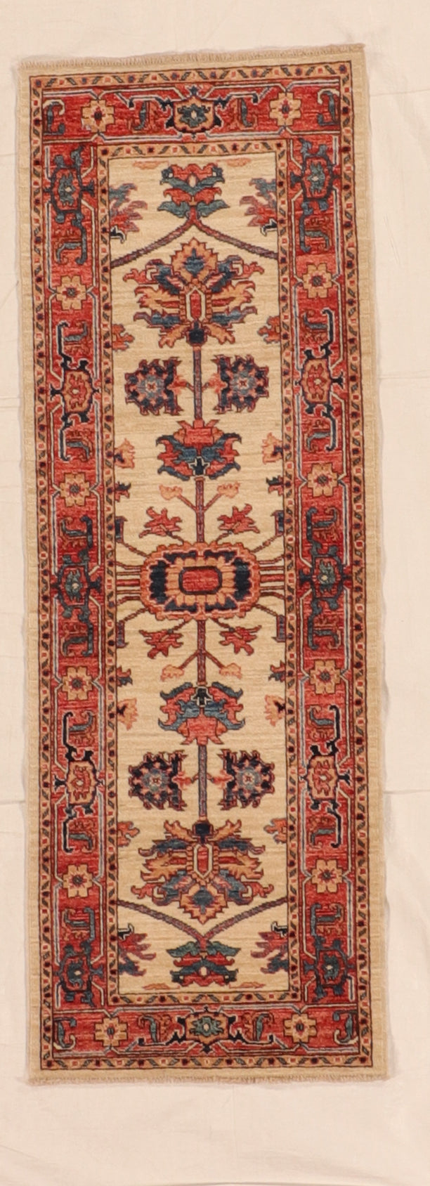 W 2.1 L 6.2 Heriz Runner 100% Wool Handmade All Over Design - 66221