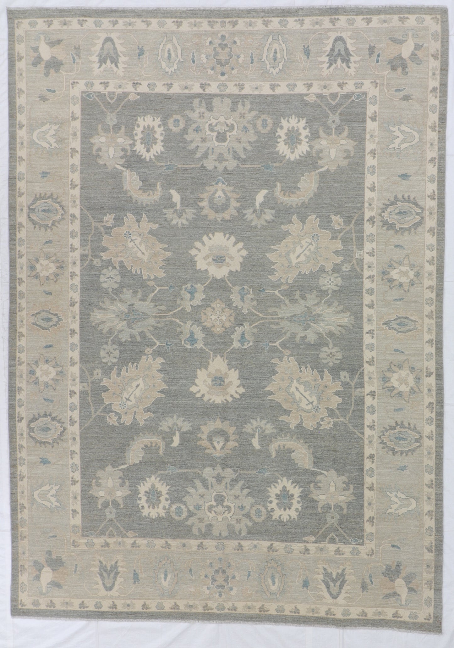 W 8.10 L 11.2 Oushak 100% Wool Handmade - 66225