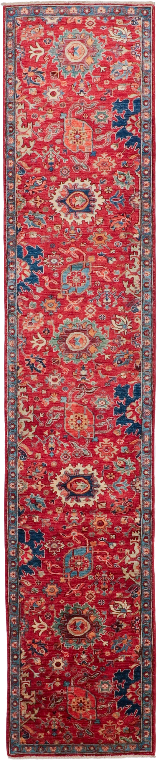 W 2.8 L 13.4 Ziegler Runner 100% Wool Handmade Pakistan All Over Design - 66245