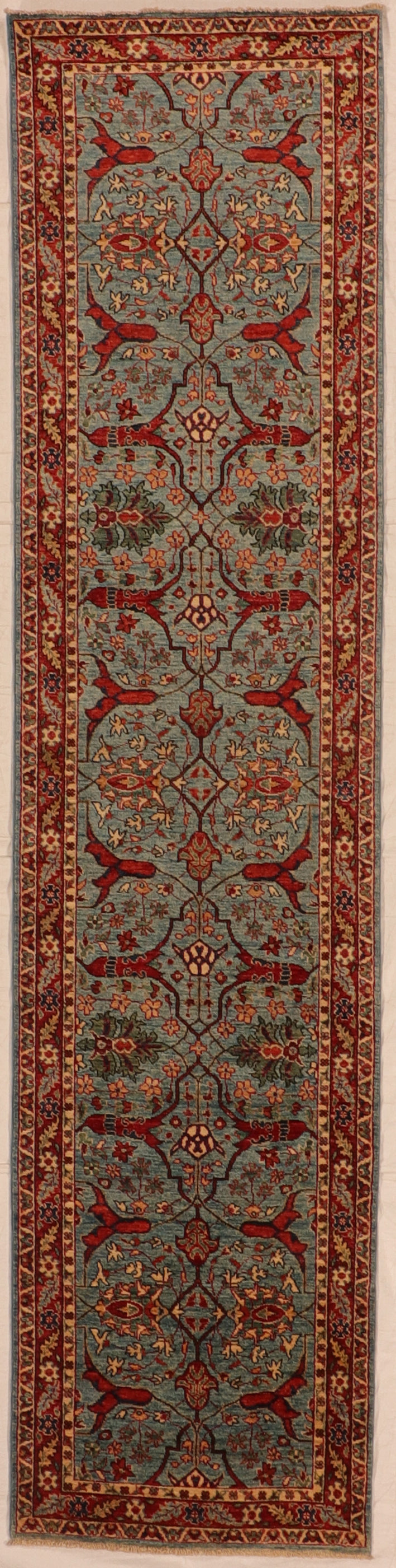 W 2.9 L 11.8 Bijar Runner 100% Wool Handmade Pakistan All Over Design - 66248