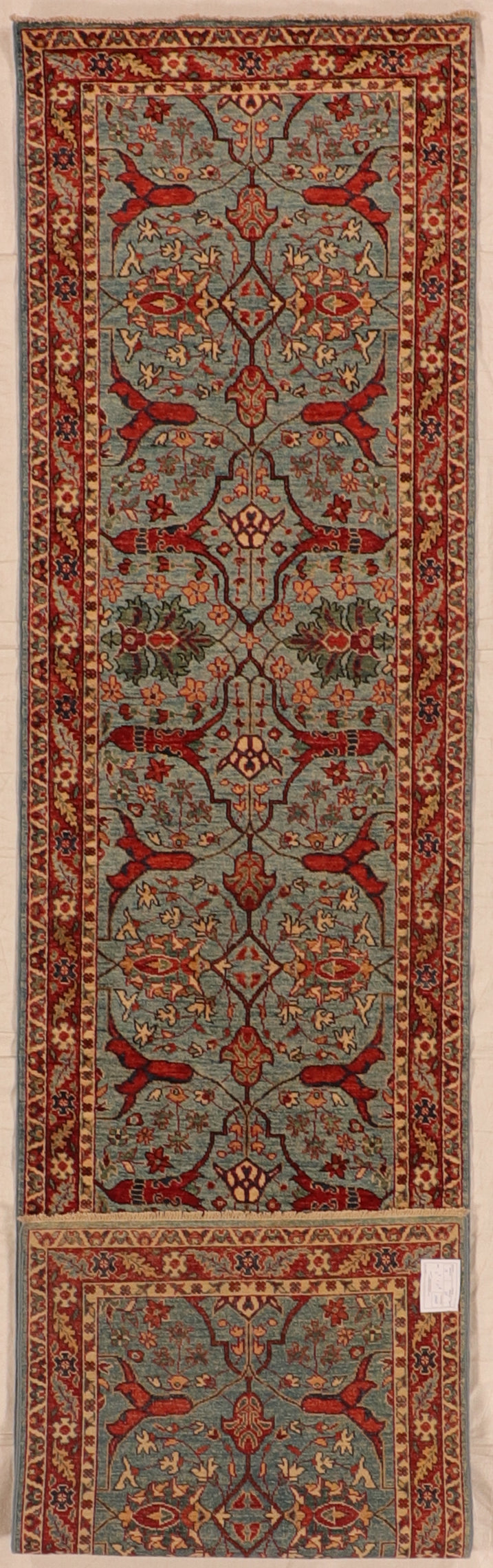 W 2.9 L 11.8 Bijar Runner 100% Wool Handmade Pakistan All Over Design - 66248
