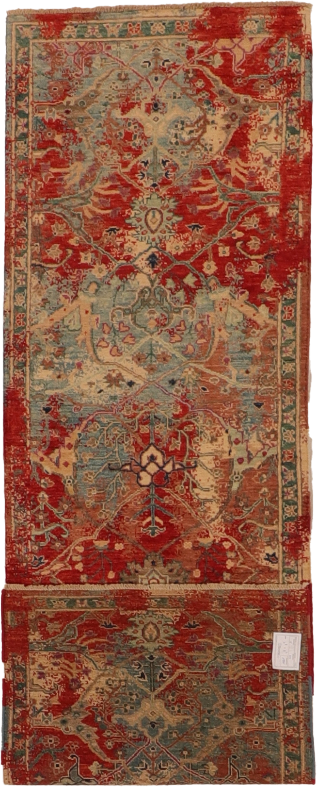 W 2.8 L 8.7 Sultan Abad Runner 100% Wool Hand-Woven All-Over Design - 66283