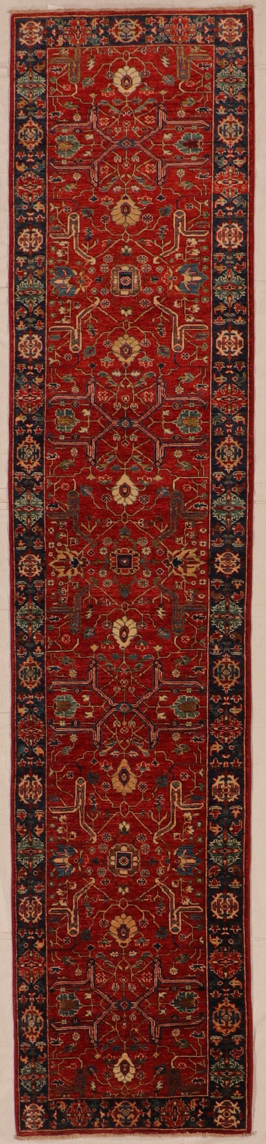 W 2.8 L 12.7 Bijar Runner 100% Wool Handmade Pakistan All Over Design - 66285