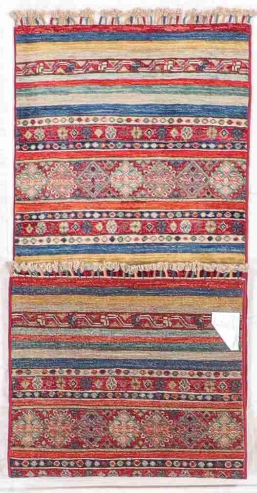 W 2.1 L 6.5 Baluch Runner 100% Wool Handmade All Over Design - 65566