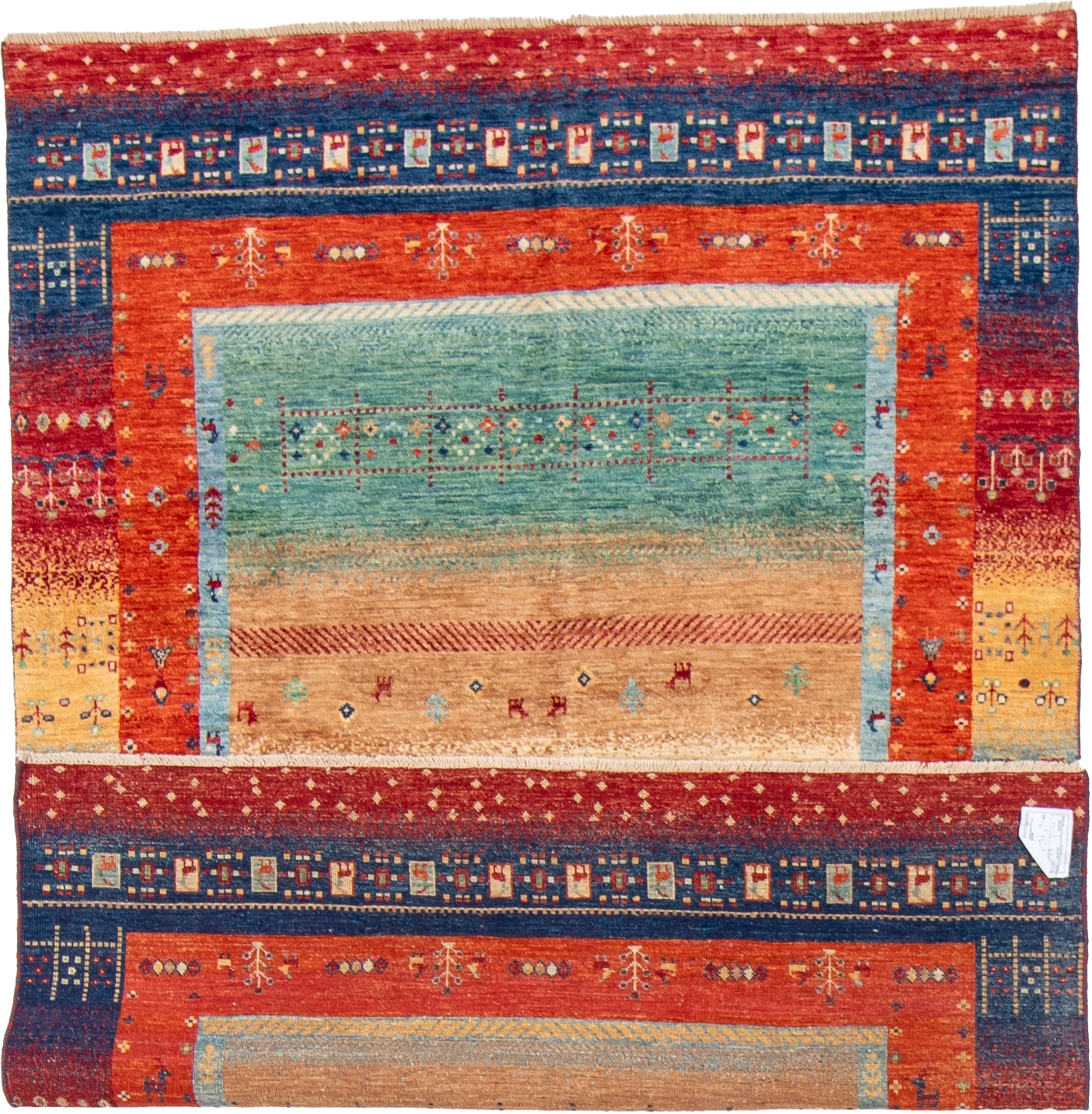 W 5 L 6.9 Baluch 100% Wool Hand-Woven All-Over Design - 66301