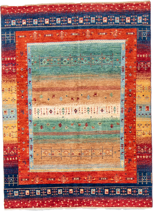 W 5 L 6.9 Baluch 100% Wool Hand-Woven All-Over Design - 66301