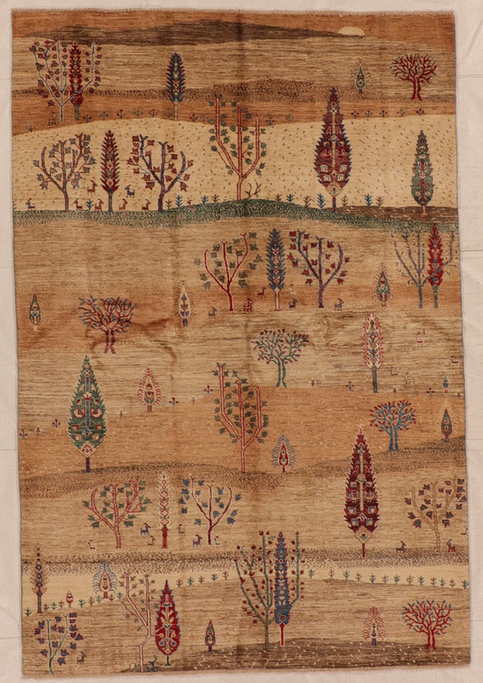 W 6 L 8.9 Tree Of Life 100% Wool Handmade All Over Design - 66303
