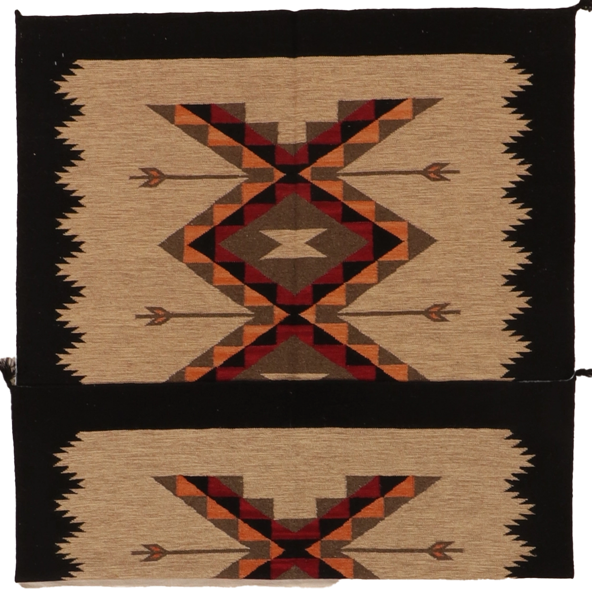 W 4.11 L 6.10 Kilim 100% Wool Hand-Woven All-Over Design - 66311