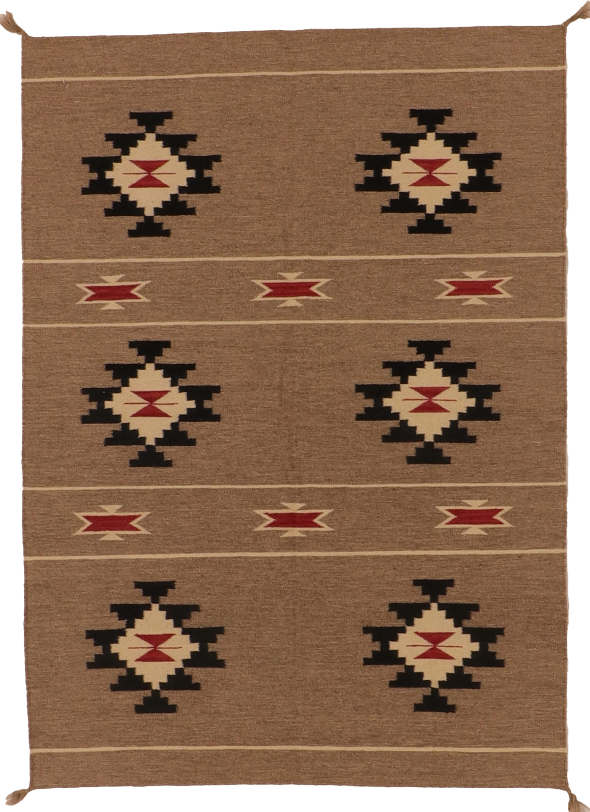W 5 L 6.11 Kilim 100% Wool Hand-Woven Geometric Design - 66312