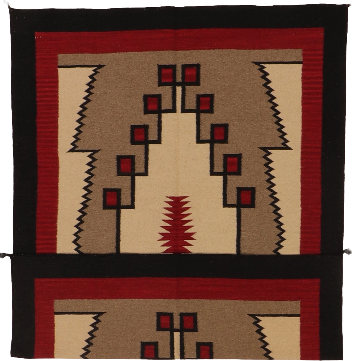W 5 L 6.11 Kilim 100% Wool Hand-Woven Geometric Design - 66324