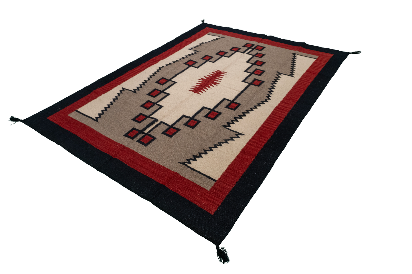 W 5 L 6.11 Kilim 100% Wool Hand-Woven All-Over Design - 66324