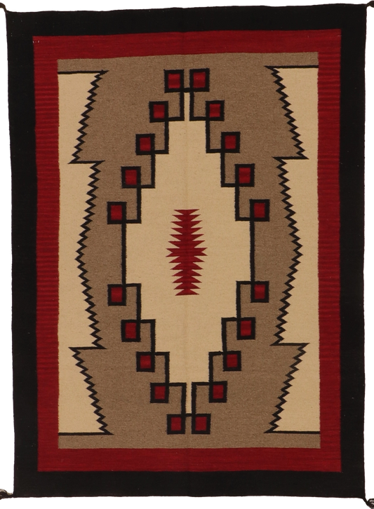 W 5 L 6.11 Kilim 100% Wool Hand-Woven Geometric Design - 66324