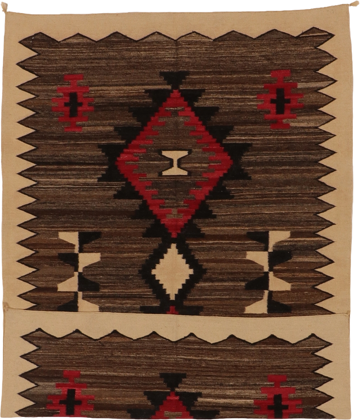 W 5.5 L 7.10 Kilim 100% Wool Hand-Woven Geometric Design - 66326