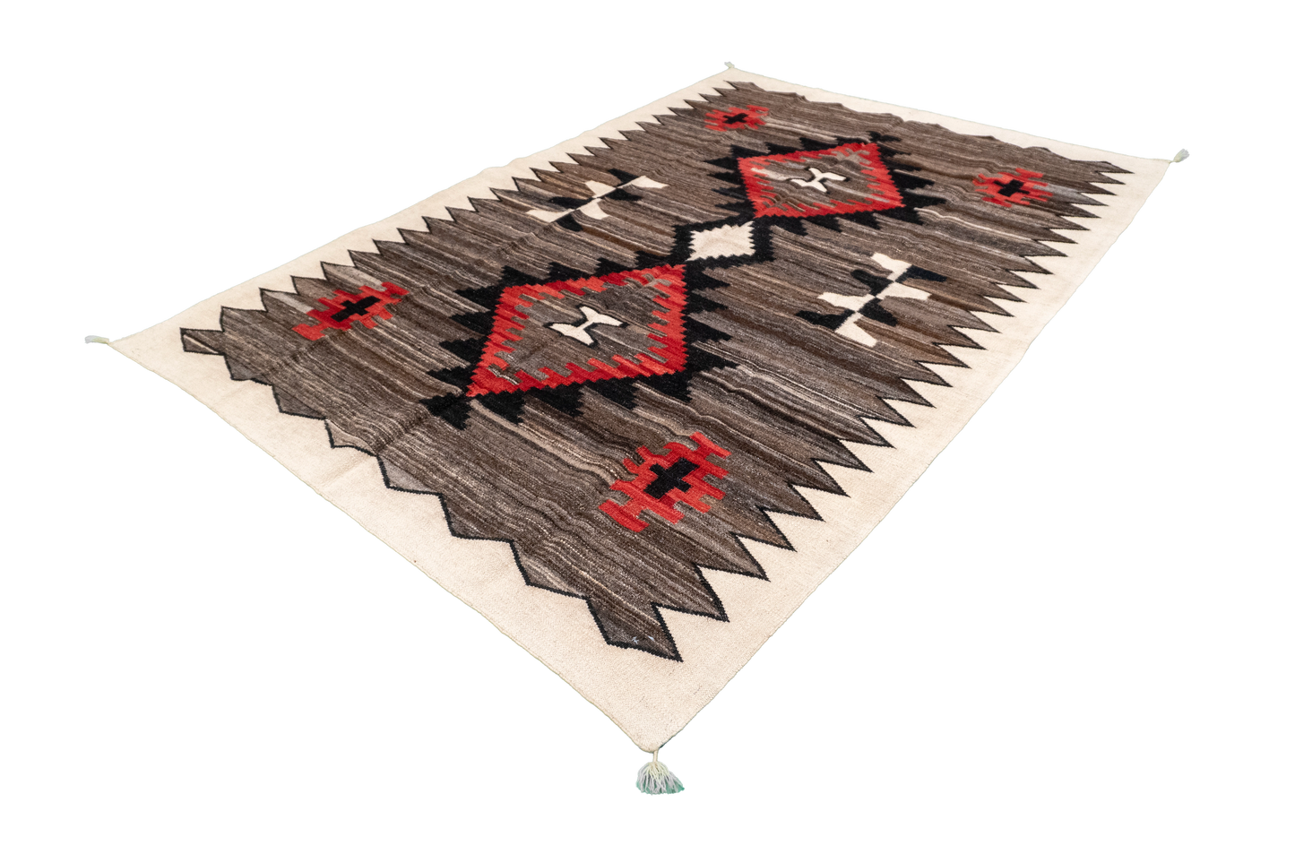 W 5.5 L 7.10 Kilim 100% Wool Hand-Woven All-Over Design - 66326