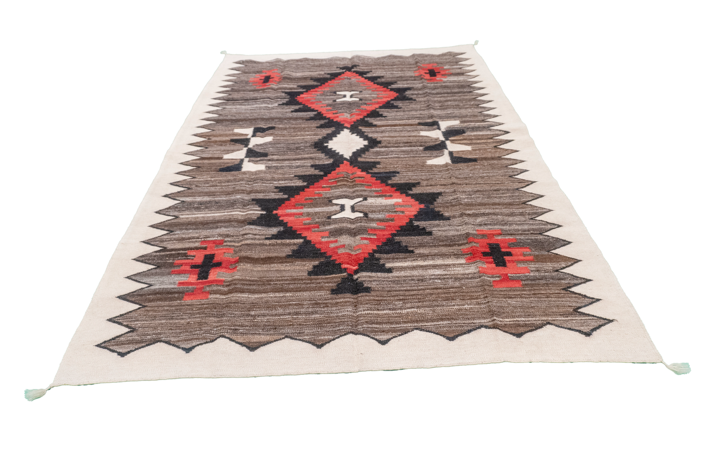 W 5.5 L 7.10 Kilim 100% Wool Hand-Woven All-Over Design - 66326