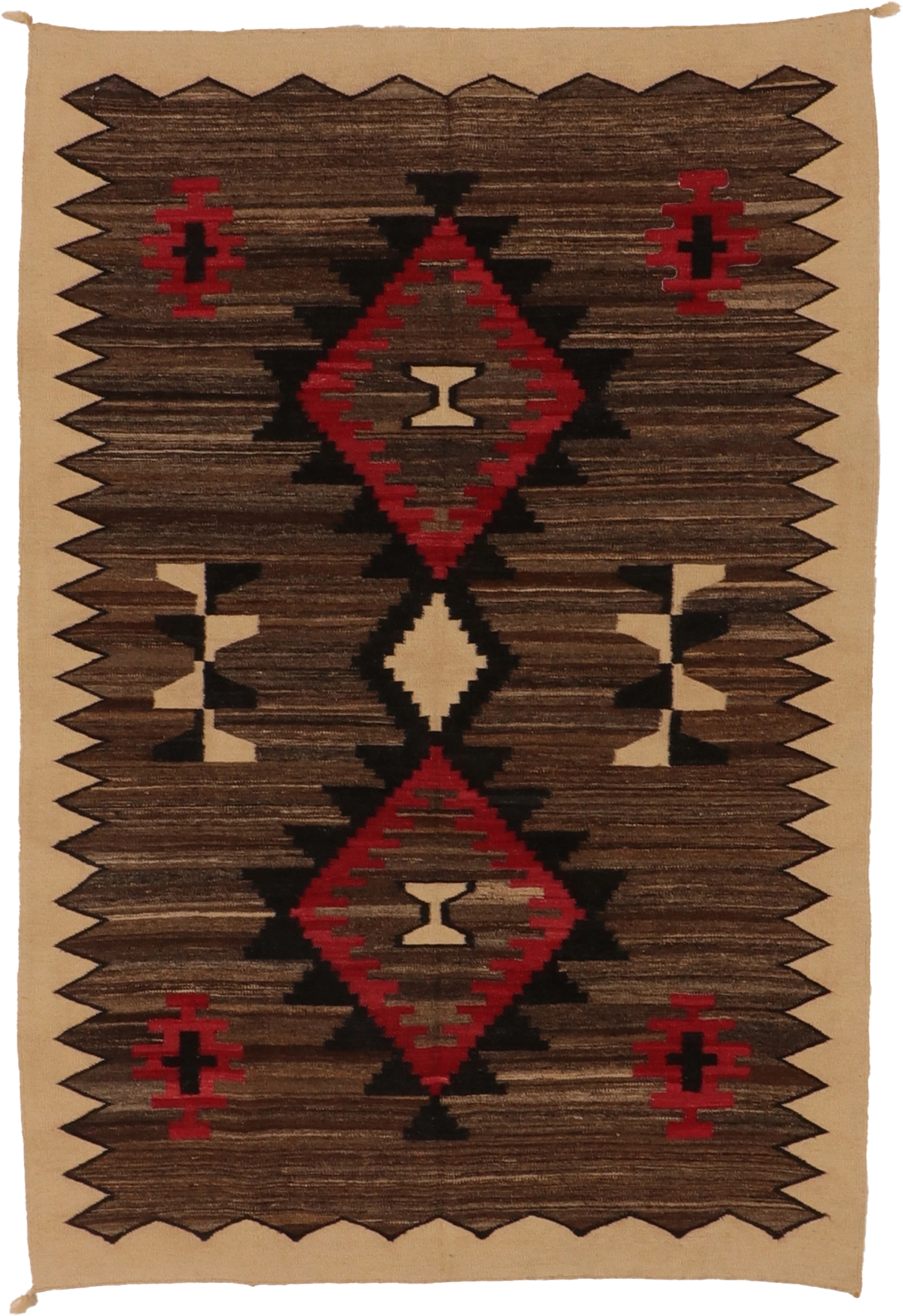 W 5.5 L 7.10 Kilim 100% Wool Hand-Woven Geometric Design - 66326