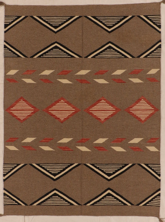 W 5.2 L 6.11 Kilim 100% Wool Hand-Woven All-Over Design - 66328