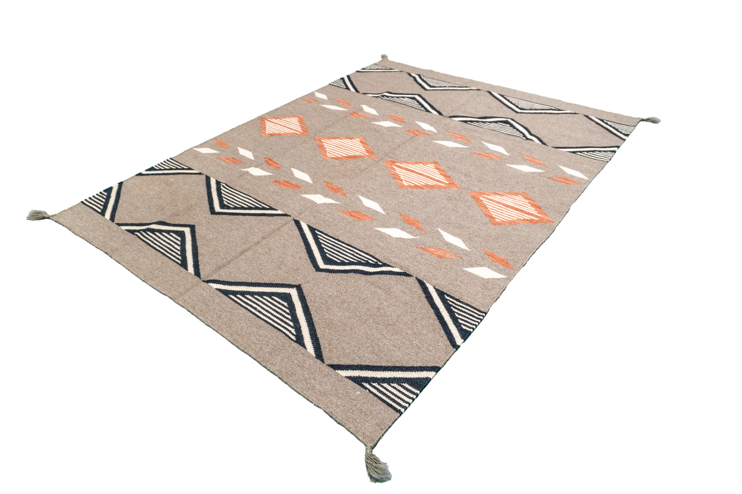 W 5.2 L 6.11 Kilim 100% Wool Hand-Woven All-Over Design - 66328