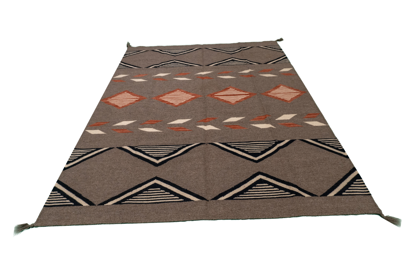 W 5.2 L 6.11 Kilim 100% Wool Hand-Woven All-Over Design - 66328