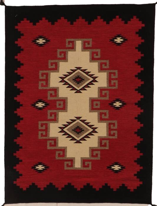 W 5.2 L 6.10 Kilim 100% Wool Hand-Woven Navajo Design - 66330