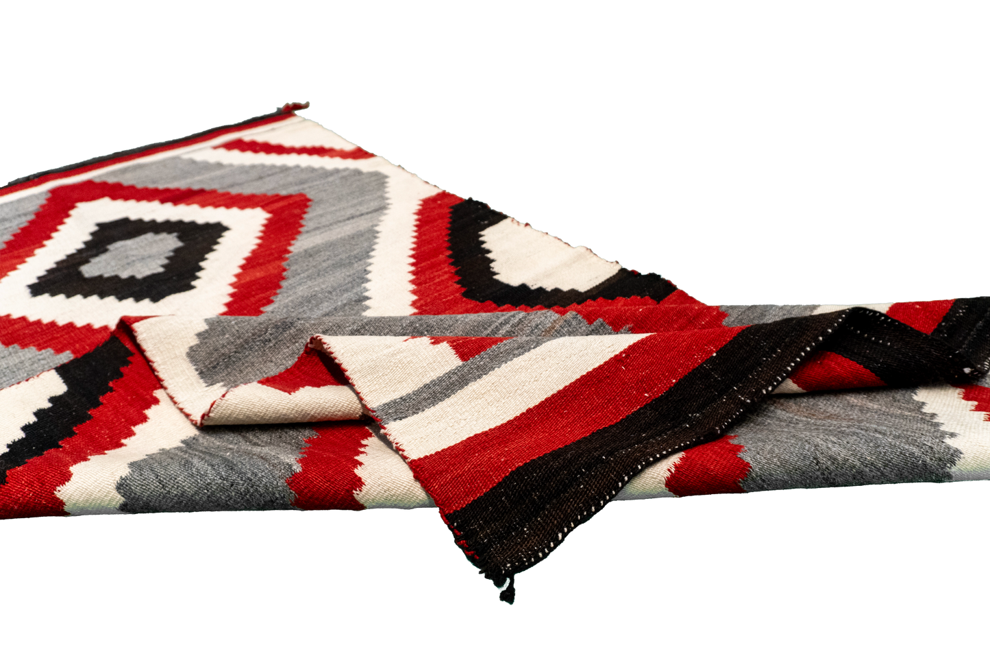 W 2.8 L 5.2 Navajo 100% Wool Hand-Woven Geometric Design - 66334