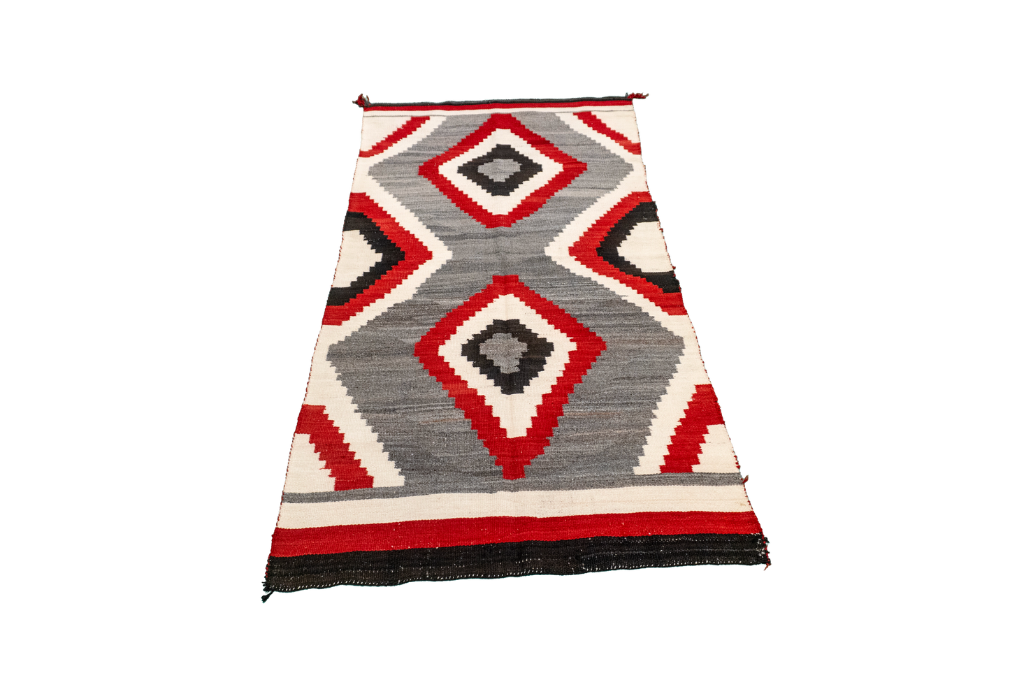 W 2.8 L 5.2 Navajo 100% Wool Hand-Woven Geometric Design - 66334